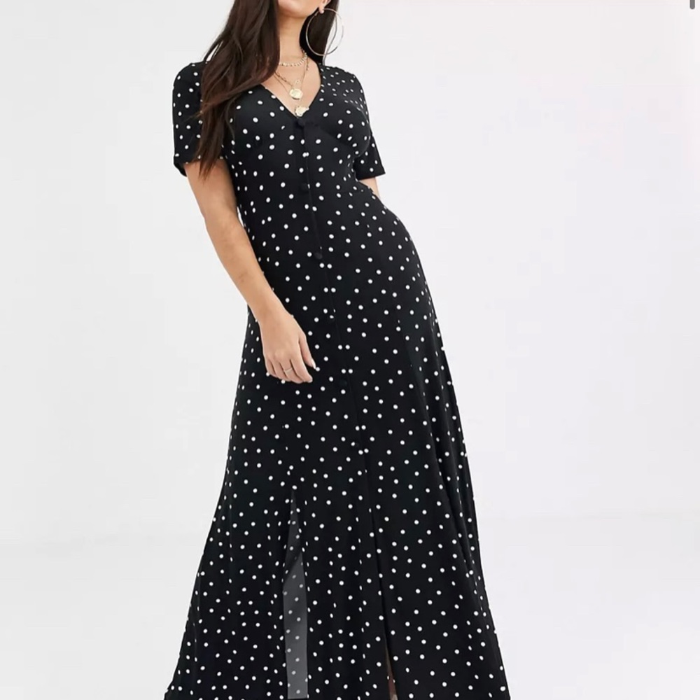 ASOS Maxi polka dot tea dress
